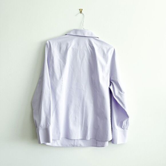 Jones & Co. Womens Blouse Long Sleeve Button Front Relaxed Fit Light Purple 18W - Picture 2 of 7